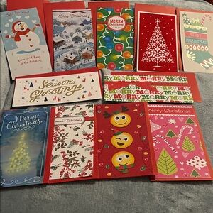 Sentimental studios by Hallmark Festive Christmas Greeting  $ Card Set of 11